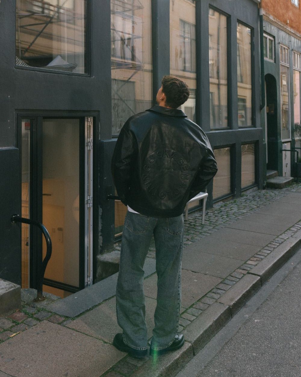 Leather jacket Black | Skagen - clothing.dk